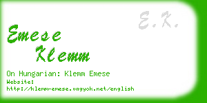 emese klemm business card